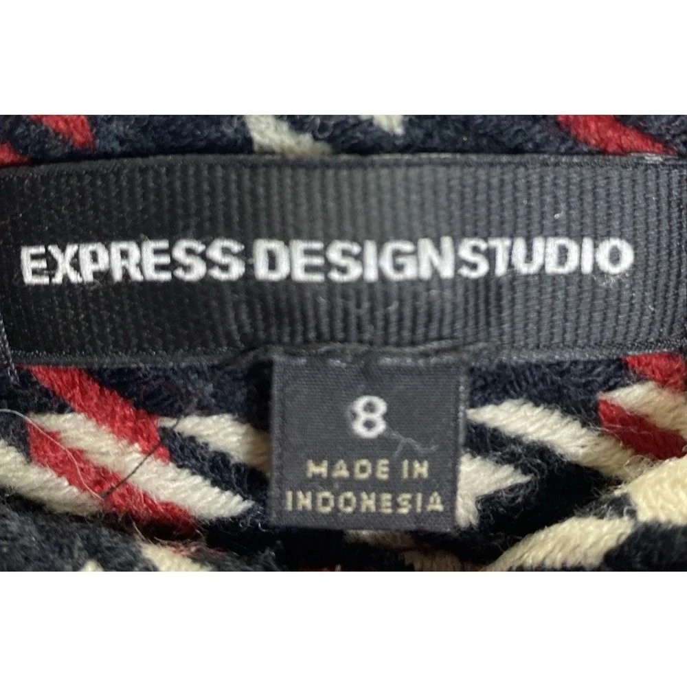 Lined‎ Plaid Mini Express Womens Skirt Wool Blend 8 Red Black